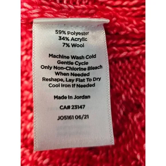 Talbots Pink Textured Sweater size Large Womens Fall Winter - Picture 7 of 9